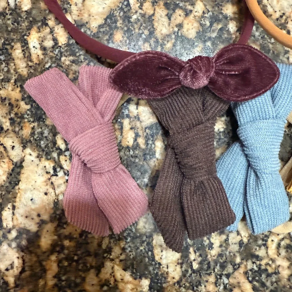Baby Headbands Bows Set 6pcs Newborn Infant Hair Accessories Elastic‎ Soft Nylon